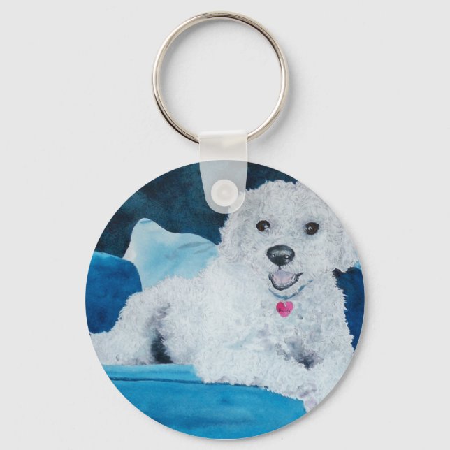 Bichon Frise Buddy Keychain (Front)