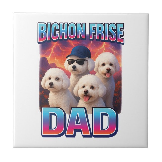 Bichon Frise Ceramic Tile (Front)