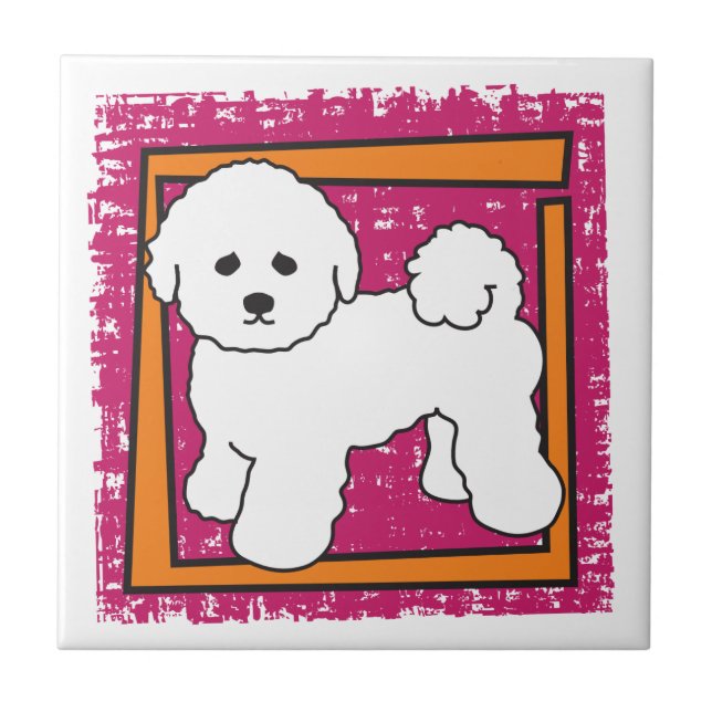BICHON FRISE CERAMIC TILE (Front)
