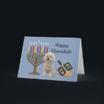 Bichon Frise Chanukah Card Menorah Dreidel<br><div class="desc">Remembering family and friends during the Chanukah season is a wonderful way to keep in touch with the people you love and care about. I created these dog Chanukah cards with love and care and I am sure anyone who loves dogs will be delighted to receive them. You do have...</div>