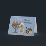 Bichon Frise Chanukah Card Menorah Dreidel<br><div class="desc">Remembering family and friends during the Chanukah season is a wonderful way to keep in touch with the people you love and care about. I created these dog Chanukah cards with love and care and I am sure anyone who loves dogs will be delighted to receive them. You do have...</div>
