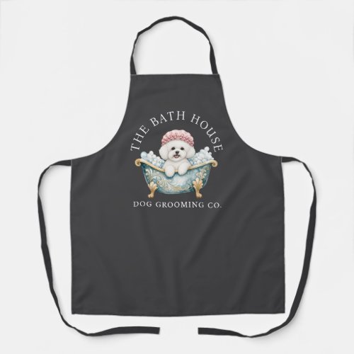 Bichon Frise Charcoal Dog Grooming Apron | Deluxe
