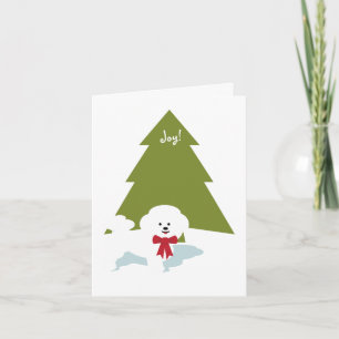 Bichon Frise Christmas Card - Joy!