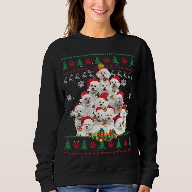 Bichon Frise Christmas Dog Lover Gift Ugly Sweater (Front)