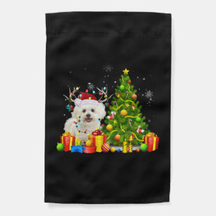 Bichon Frise Christmas Dog Lover Xmas Santa Garden Flag