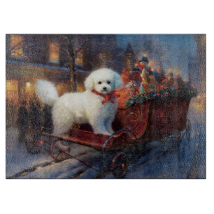 Bichon Frise Christmas Festive Season Cutting Board