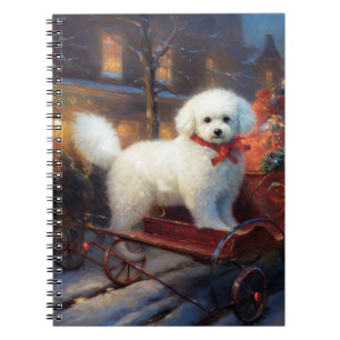 Bichon Frise Christmas Festive Season Notebook