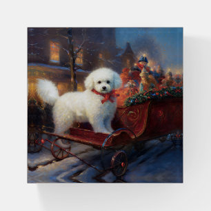 Bichon Frise Christmas Festive Season Paperweight