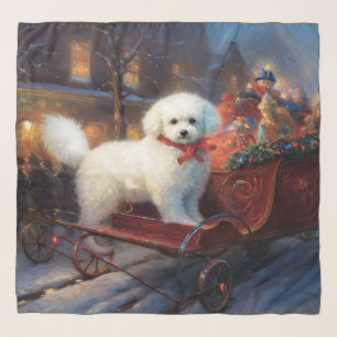 Bichon Frise Christmas Festive Season Scarf