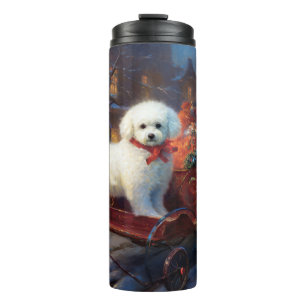 Bichon Frise Christmas Festive Season Thermal Tumbler