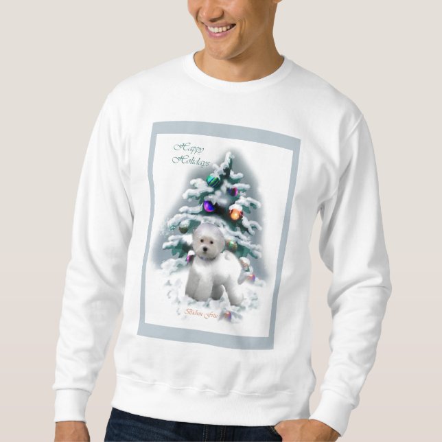 Bichon Frise Christmas Gifts Sweatshirt (Front)