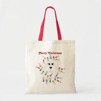 Bichon Frise Christmas Tote Bag