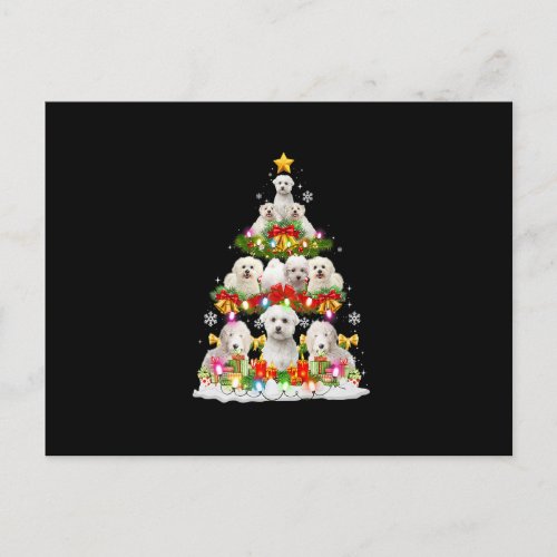 Bichon Frise Christmas Tree Ornament Decor Xmas Do Postcard