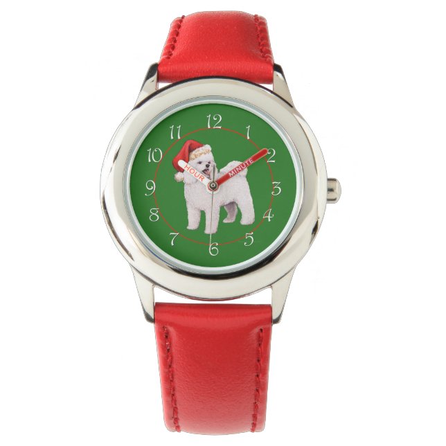 Bichon Frise Christmas Watch (Front)