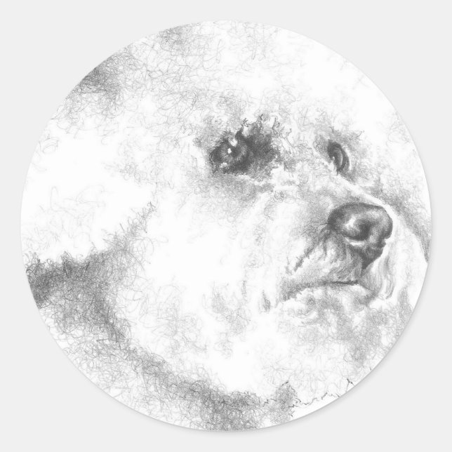 Bichon Frise Classic Round Sticker (Front)