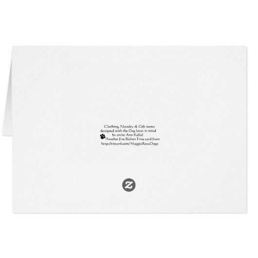 Bichon Frise Coral Fantasy (Back Horizontal)