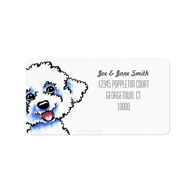 Bichon Frise Custom Color Label (Front)