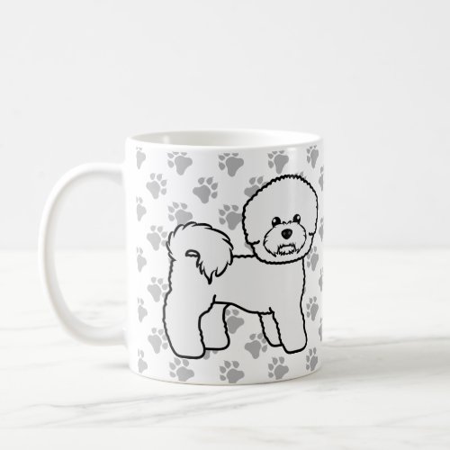 Bichon Frise Cute Cartoon Dog Illustration Coffee Mug