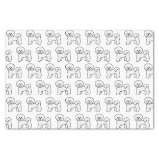 Bichon Frise Cute Cartoon Dog Illustration Pattern Tissue Paper