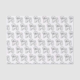 Bichon Frise Cute Cartoon Dog Illustration Pattern Tissue Paper