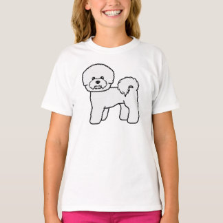 Bichon Frise Cute Cartoon Dog Illustration T-Shirt