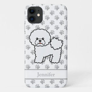 Bichon Frise Cute Cartoon Dog & Name iPhone 11 Case