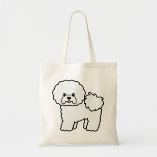 Bichon Frise Cute Cartoon Dog Tote Bag