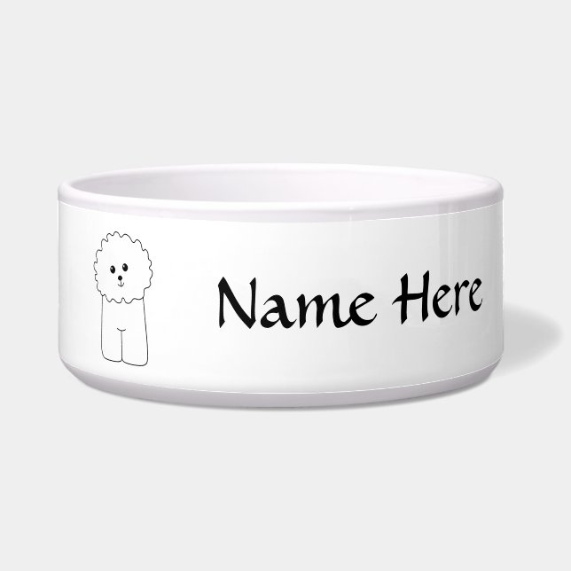 Bichon Frise, Cute Dog. Bowl (Front)