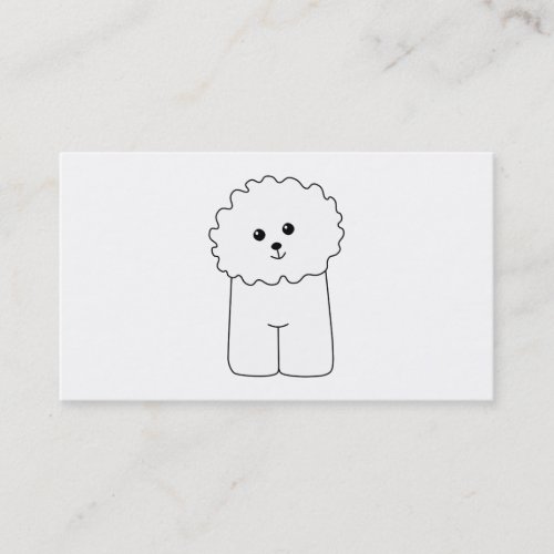 Bichon Frise, Cute Dog. Business Card Template