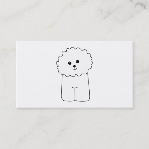 Customizable Bichon Frise, Cute Dog. Business Card Template
