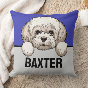 Bichon Frise Cute Personalized Puppy Dog Lover Throw Pillow