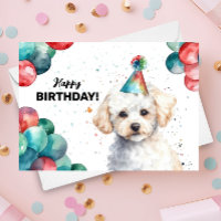 Bichon Frise Cute Pet White Dog Portrait Birthday 
