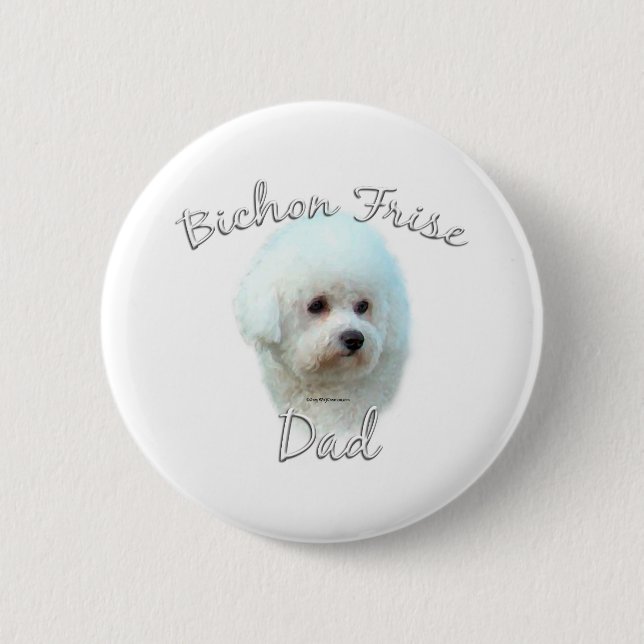 Bichon Frise Dad 2 Button (Front)