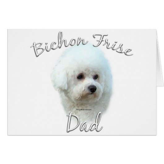 Bichon Frise Dad 2 Cards (Front Horizontal)