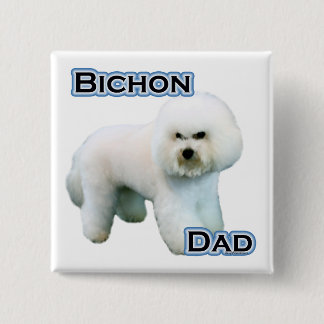 Bichon Frise Dad 4 - Button