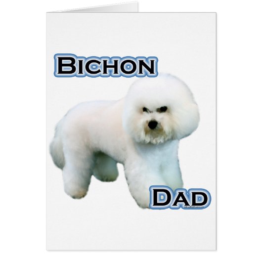 Bichon Frise Dad 4 Cards (Front)