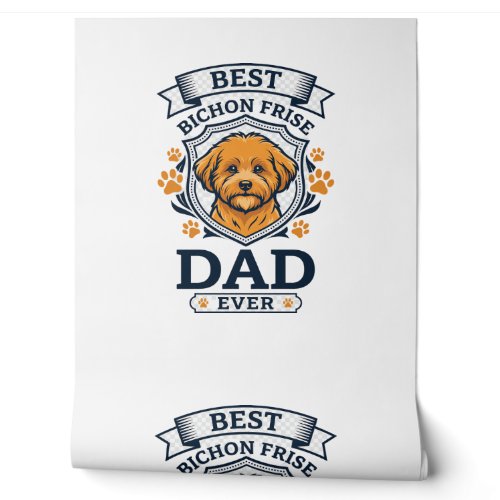 Bichon Frise Dad Ever Dog Paw Prints Wallpaper