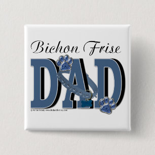 Bichon Frise DAD Pinback Button
