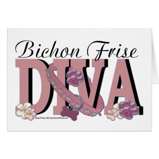 Bichon Frise DIVA Cards (Front Horizontal)