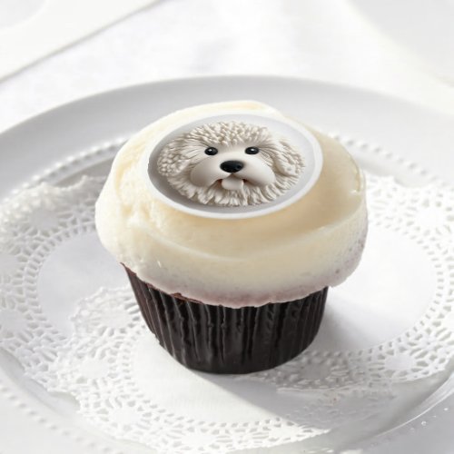 Bichon Frise Dog 3D Inspired Edible Frosting Rounds