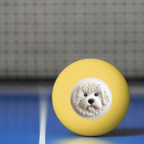 Bichon Frise Dog 3D Inspired Ping Pong Ball