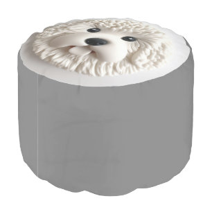 Bichon Frise Dog 3D Inspired Pouf