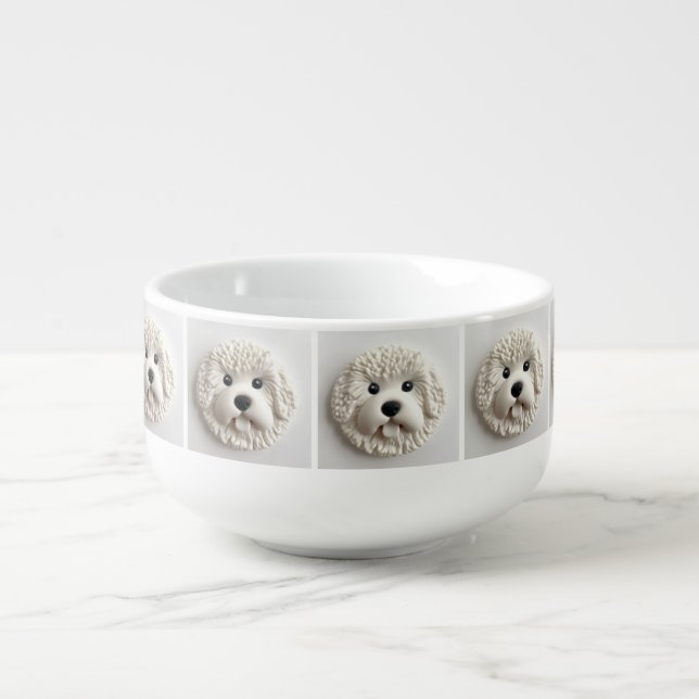 Bichon Frise Dog 3D Inspired Soup Mug (Front)