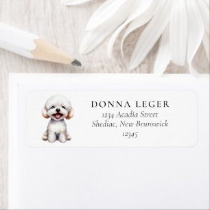 Bichon Frise Dog Address Label
