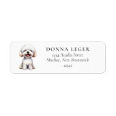 Bichon Frise Dog Address Label (Front)