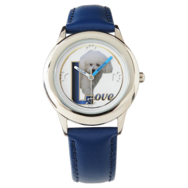 Bichon Frise Dog Art Watch (Front)