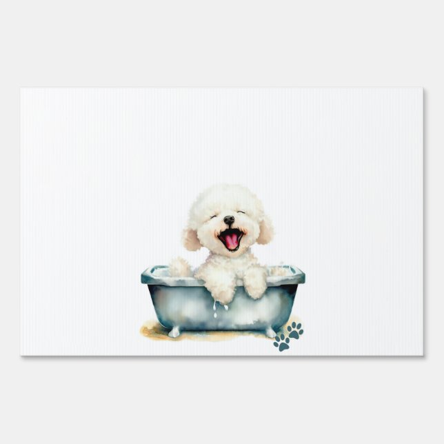 Bichon Frise Dog Blank Yard Sign (Front)