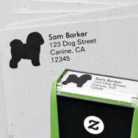 Bichon Frise Dog Breed Silhouette Return Address
