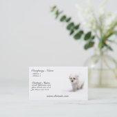 Bichon Frise Dog Business Card (Standing Front)