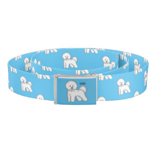 Bichon frise dog cartoon illustration belt